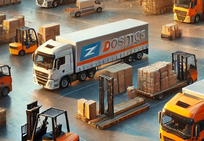 Logistic company truck